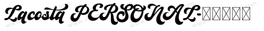 Lacosta PERSONAL字体转换